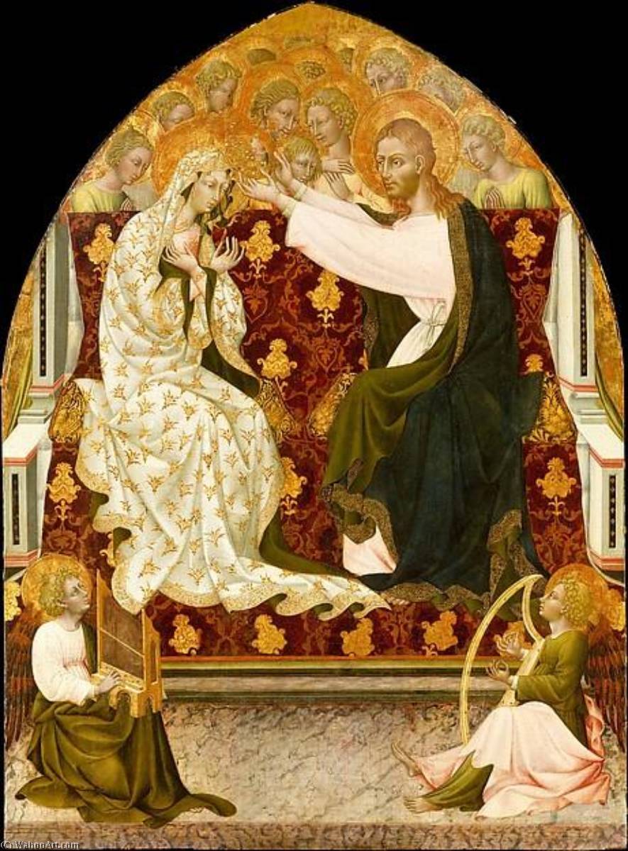 Wikioo.org - The Encyclopedia of Fine Arts - Painting, Artwork by Giovanni Di Paolo Di Grazia - Coronation of the Virgin