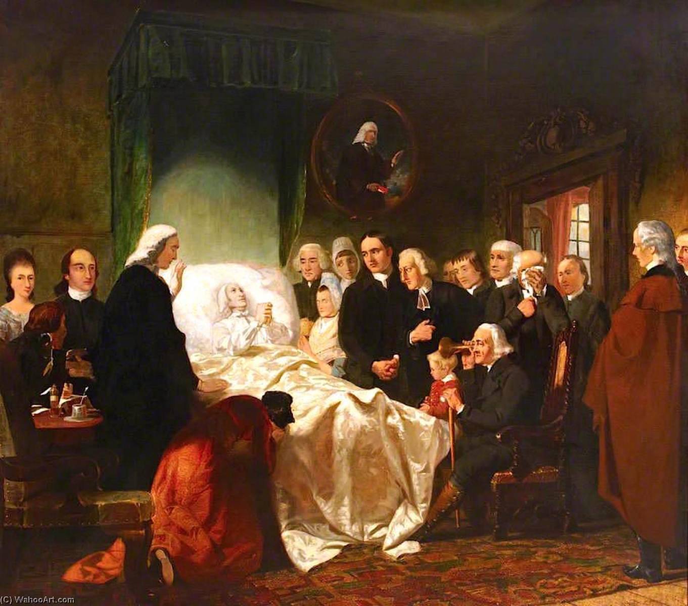 Wikioo.org - The Encyclopedia of Fine Arts - Painting, Artwork by Marshall Claxton - The Holy Triumph of John Wesley in His Dying