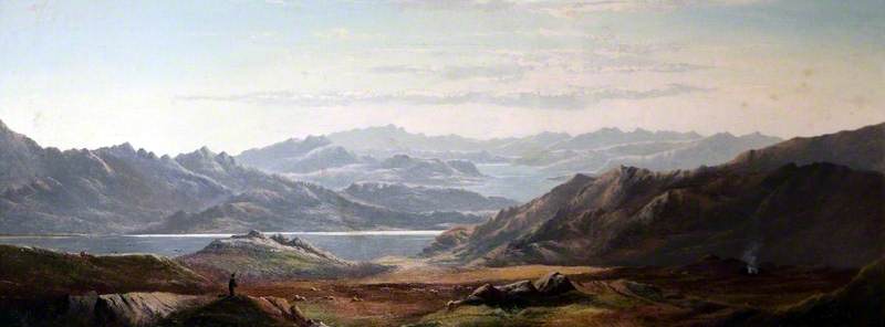 Wikioo.org - The Encyclopedia of Fine Arts - Painting, Artwork by Charles Robert Leslie - Mountain Scene, Wales ( )