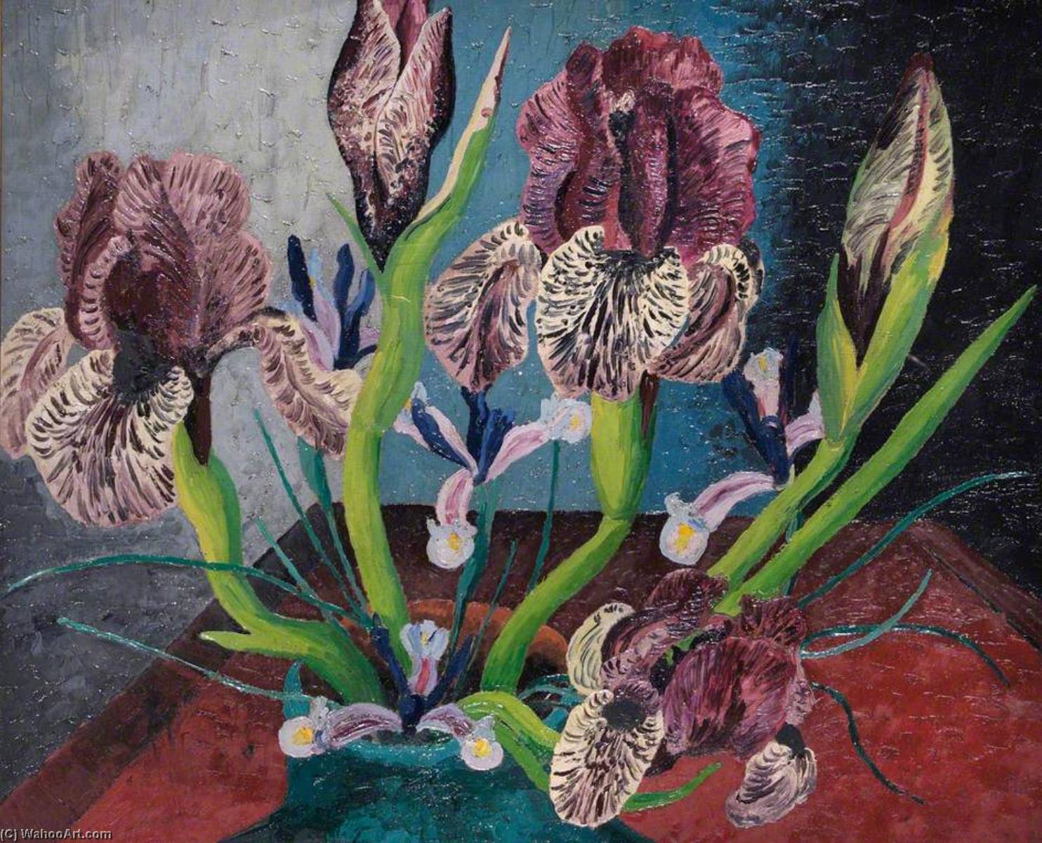 Wikioo.org - The Encyclopedia of Fine Arts - Painting, Artwork by Cedric Lockwood Morris - Mottled Iris