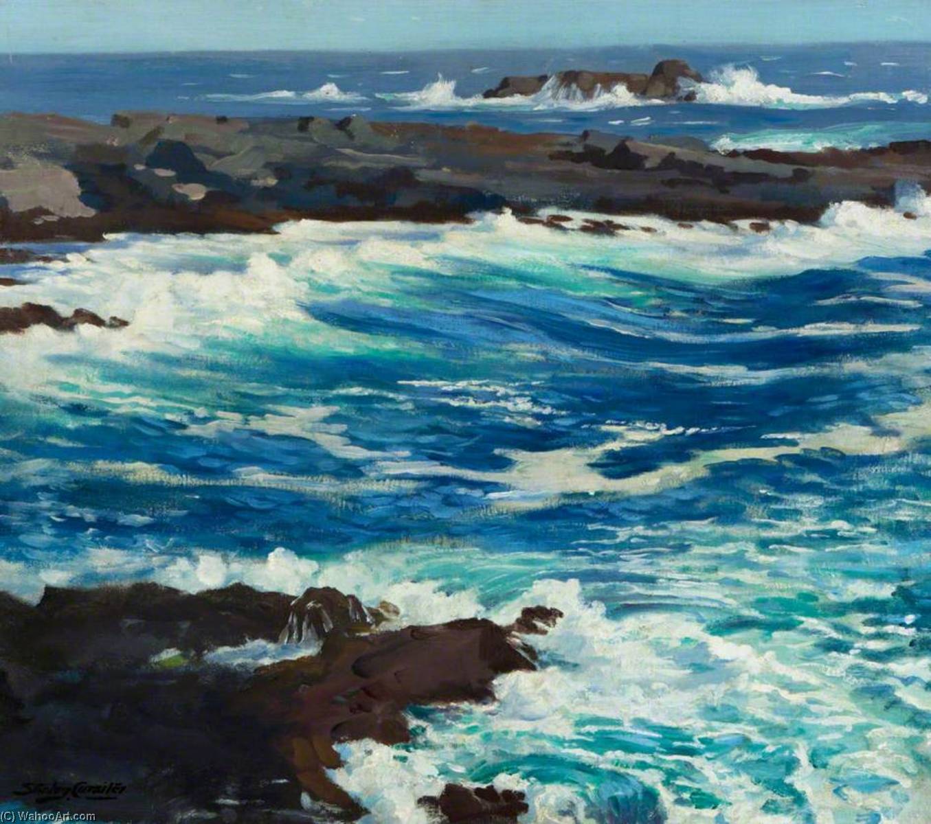 Wikioo.org - The Encyclopedia of Fine Arts - Painting, Artwork by Stanley Cursiter - Seascape