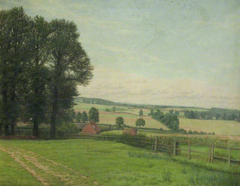 Wikioo.org - The Encyclopedia of Fine Arts - Painting, Artwork by Ralph Nicholas Chubb - A Berkshire Valley