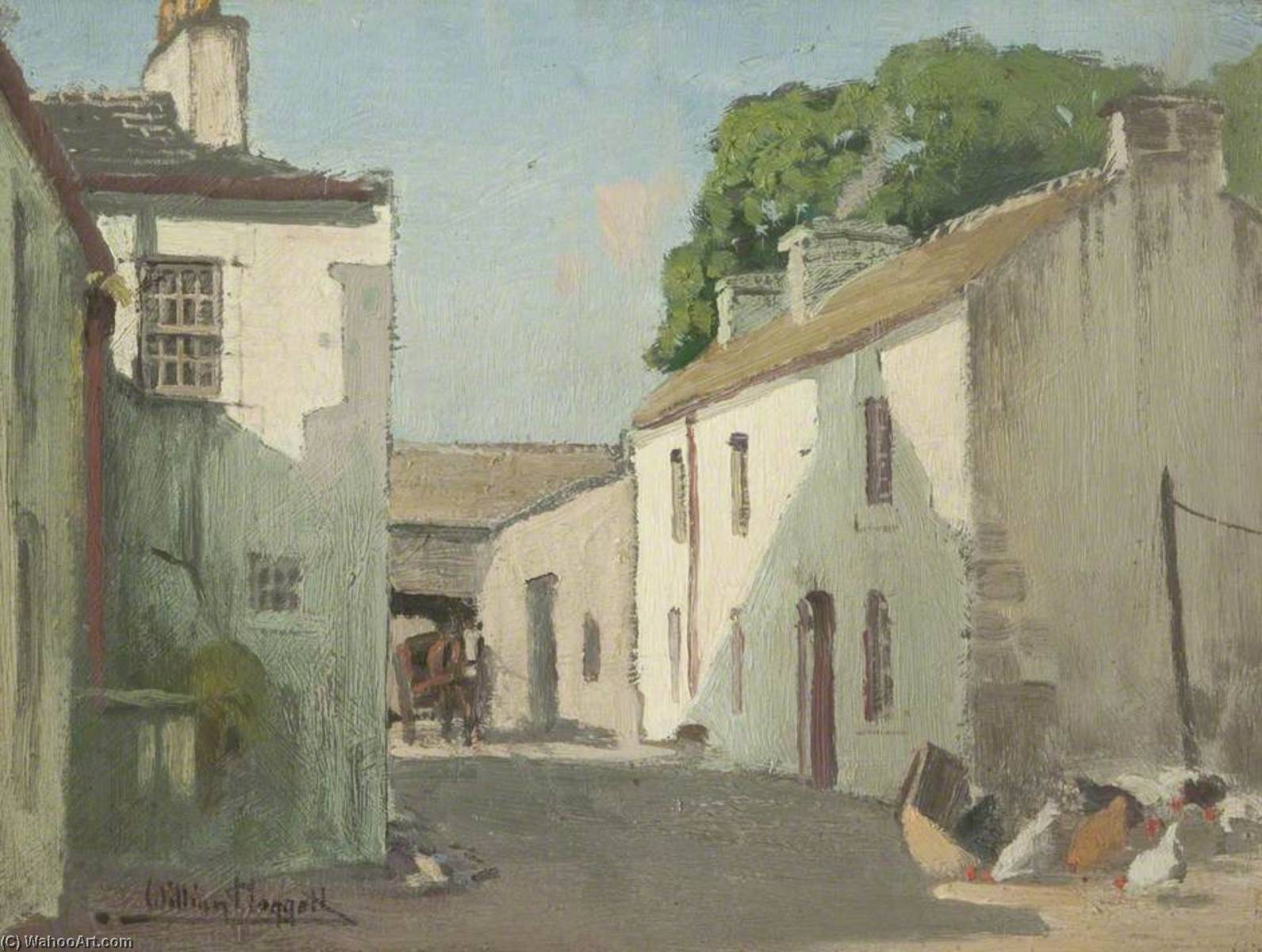 Wikioo.org - The Encyclopedia of Fine Arts - Painting, Artwork by William Hoggatt - The Deemster's Farm, Ballacurry, Port Erin, Isle of Man
