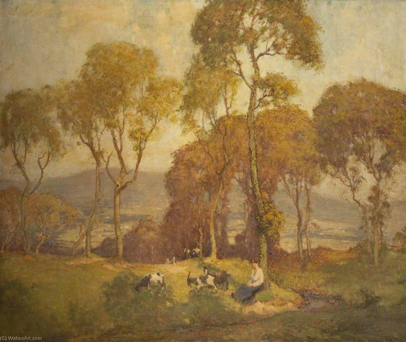 Wikioo.org - The Encyclopedia of Fine Arts - Painting, Artwork by William Hoggatt - Autumn in a Manx Glen