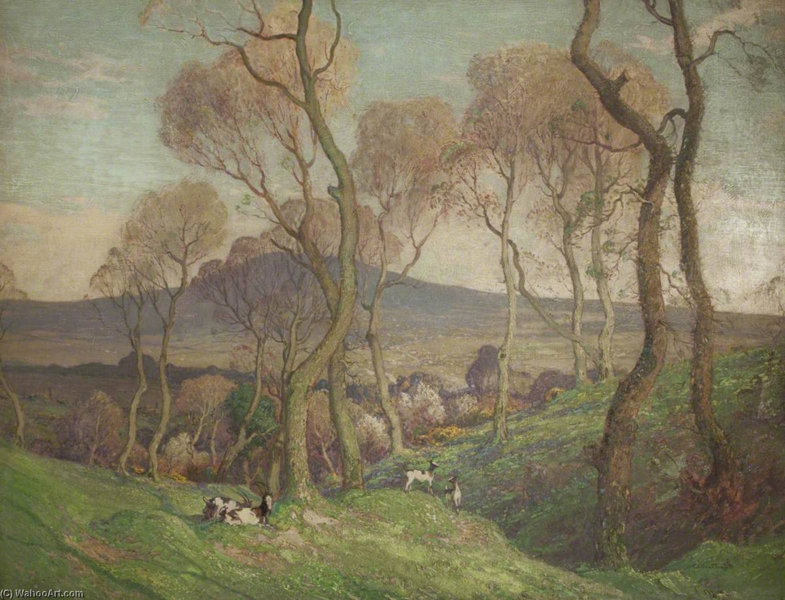 Wikioo.org - The Encyclopedia of Fine Arts - Painting, Artwork by William Hoggatt - South Barrule from above Glendower