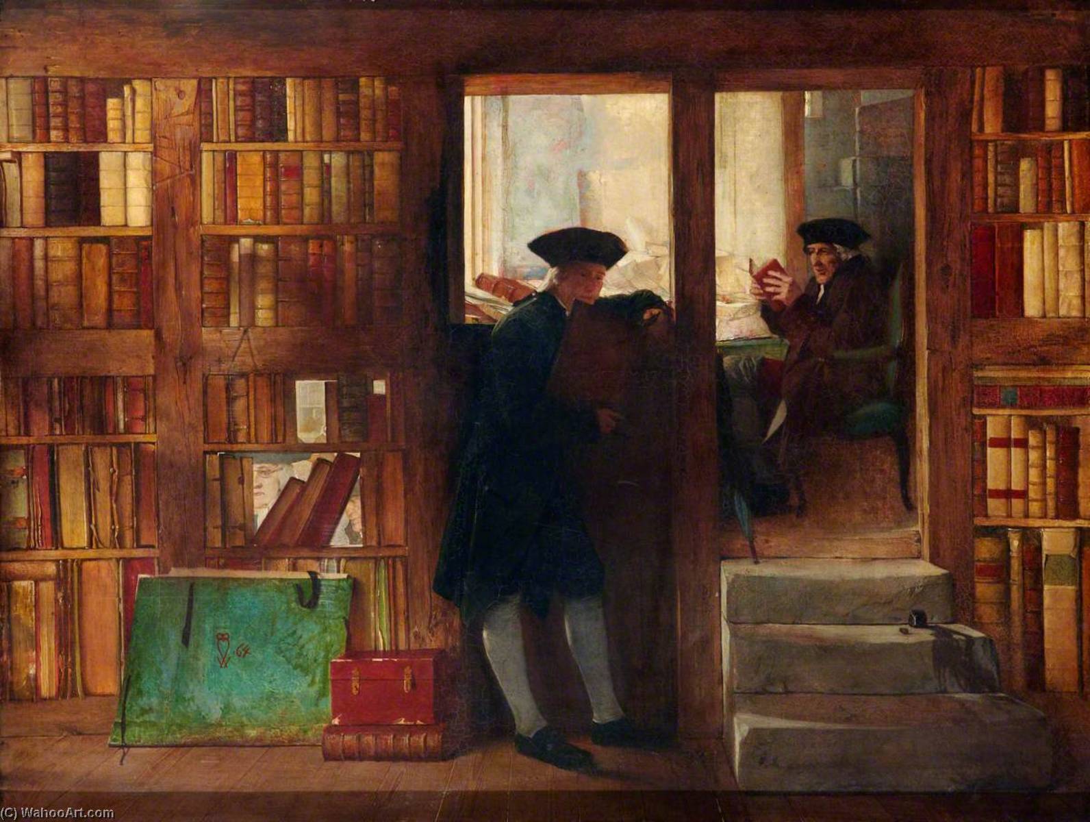 Библиотека рассказов горячих. Уильям Феттес Дуглас. Библиотека в живописи. Библиотека в изобразительном искусстве. Читатель в живописи.