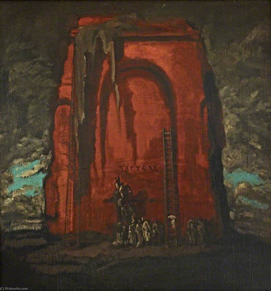 Wikioo.org - The Encyclopedia of Fine Arts - Painting, Artwork by James Ferrier Pryde - Allegory The 'Victory' Monolith
