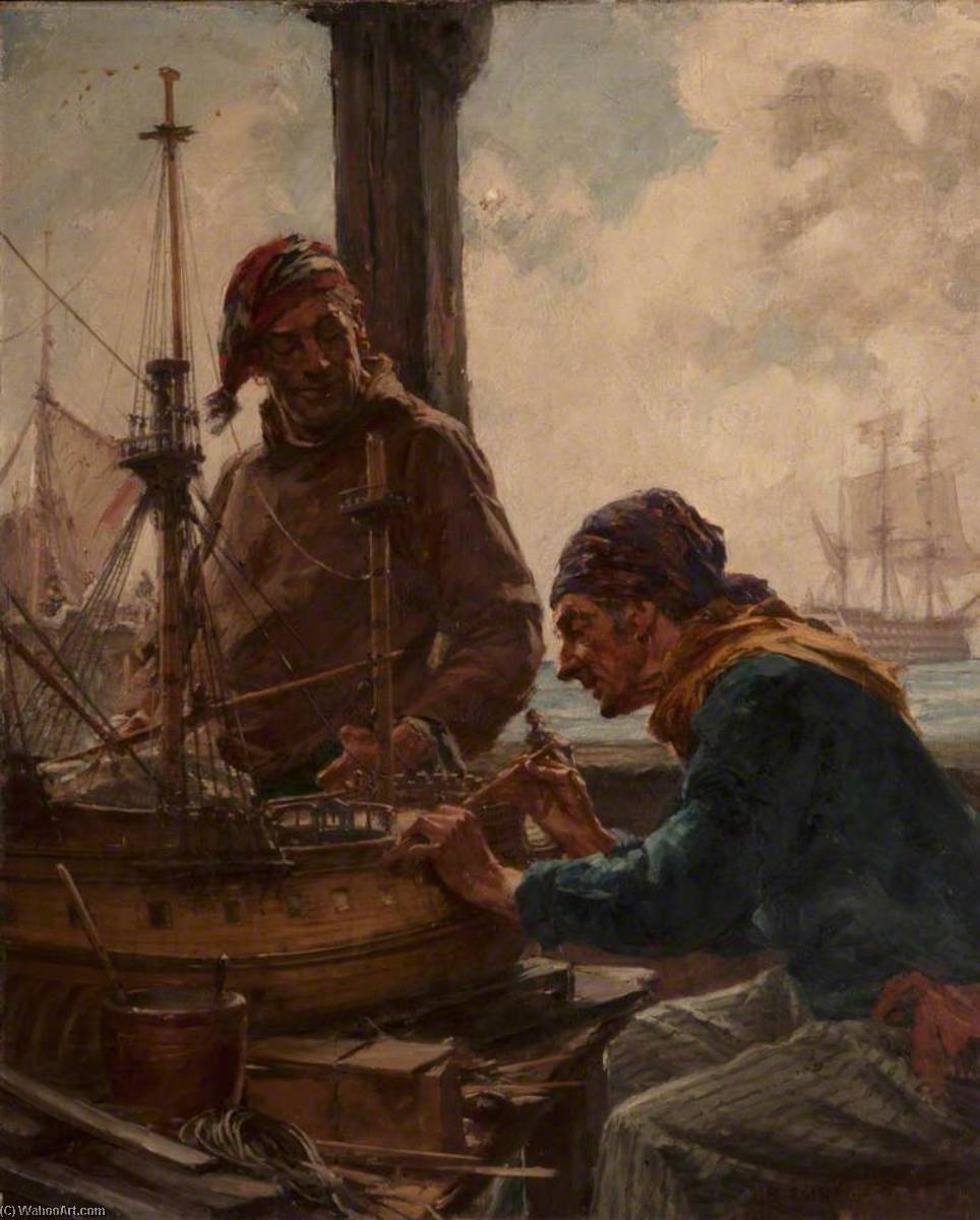 Wikioo.org - The Encyclopedia of Fine Arts - Painting, Artwork by Arthur David Mccormick - His Old Ship