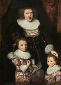 Jean, Countess of Perth, with Her Two Sons (after George Jamesone)