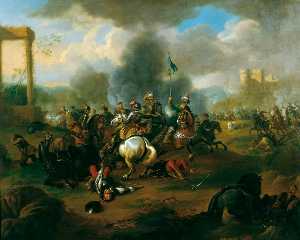 Jan Van Huchtenburgh - Battle Scene from the Wars of the Ottoman Empire in Europe