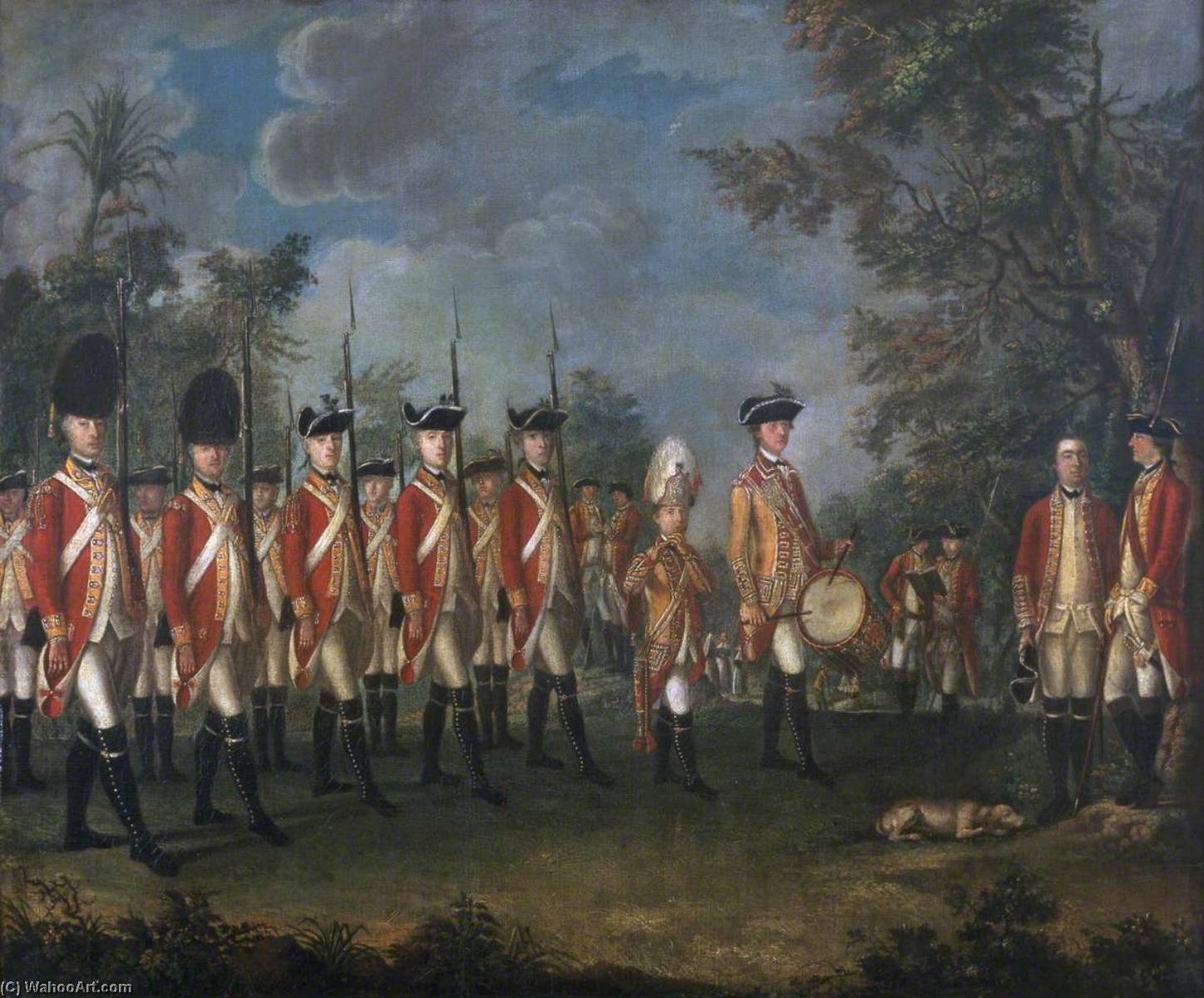 Wikioo.org - The Encyclopedia of Fine Arts - Painting, Artwork by Giuseppe Chiesa - Lord George Lennox (1737–1805), Colonel of the 25th Regiment of Foot, c.1771
