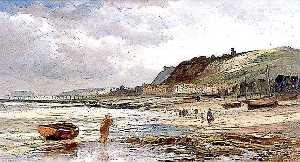 William Henry Borrow - Low Tide, Hastings, East Sussex