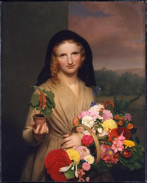 Wikioo.org - The Encyclopedia of Fine Arts - Painting, Artwork by Charles Cromwell Ingham - The Flower Girl