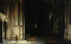 Hendrick Van Steenwijck The Younger - Interior of a Church with Figures