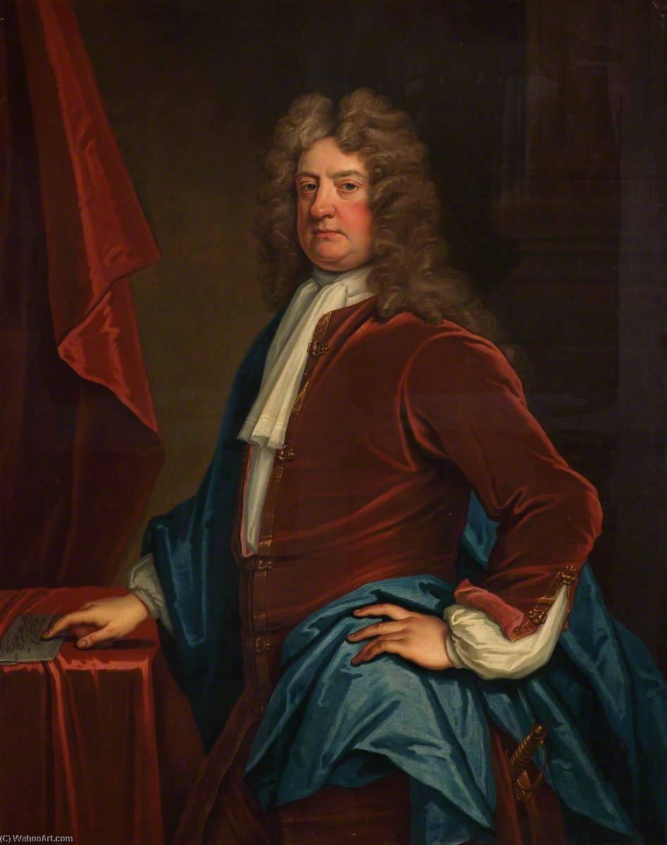Wikioo.org - The Encyclopedia of Fine Arts - Painting, Artwork by Thomas Gibson - Admiral Edward Russell (1653–1727), 1st Earl of Orford