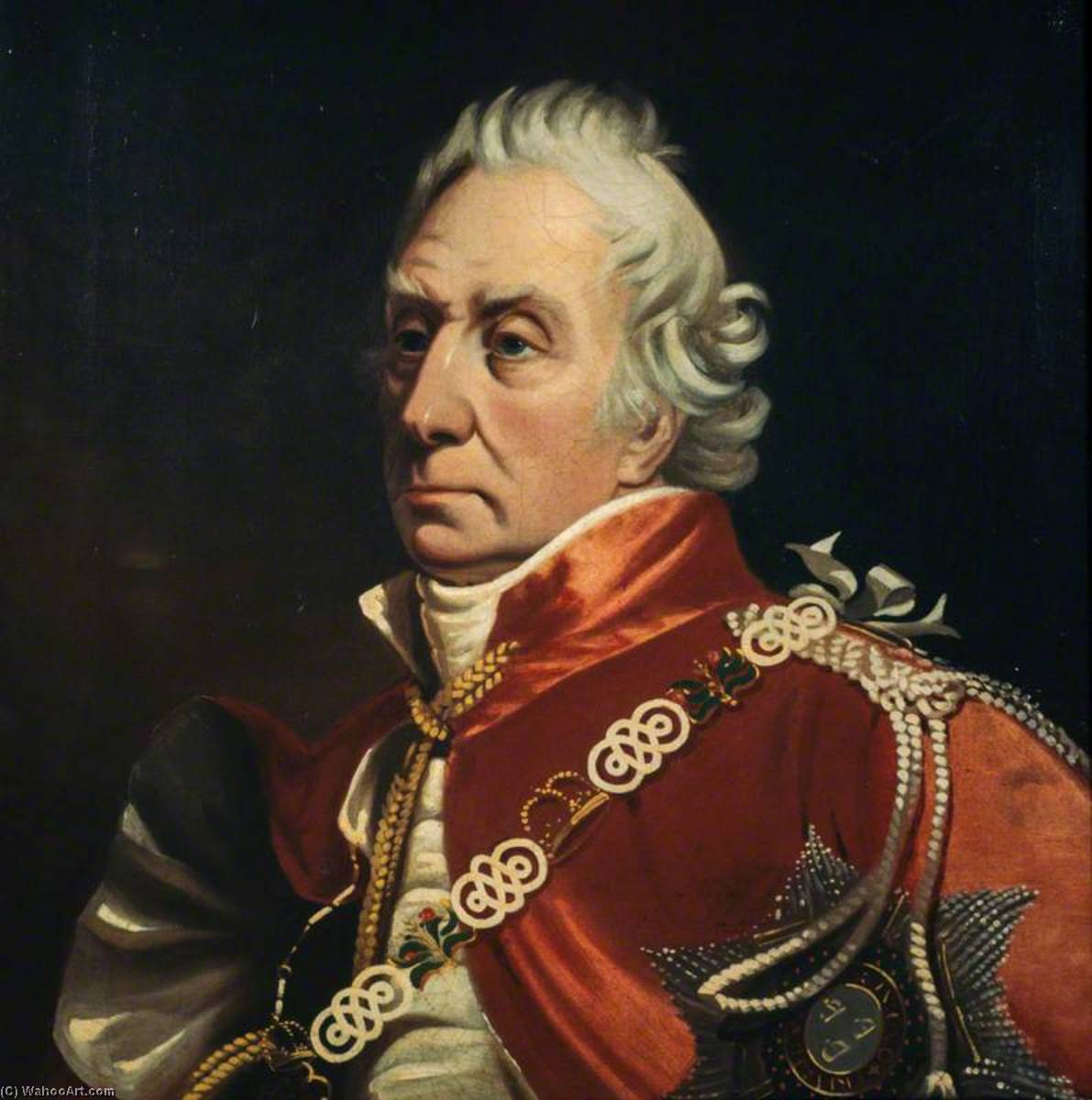 Wikioo.org - The Encyclopedia of Fine Arts - Painting, Artwork by William Staveley - George Keith Elphinstone (1746–1823), Viscount Keith, Admiral (after George Sanders) (detail)