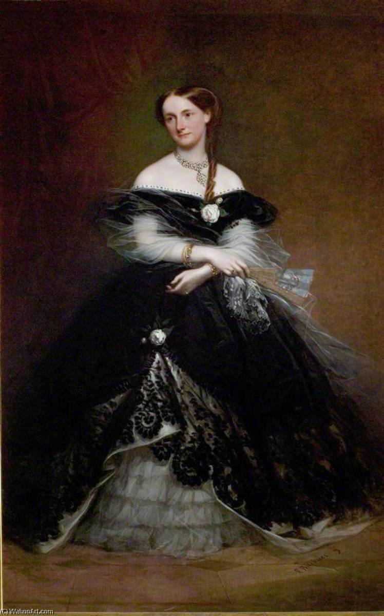 Wikioo.org - The Encyclopedia of Fine Arts - Painting, Artwork by Richard Buckner - Lady Elizabeth Gilstrap (1822–1891)
