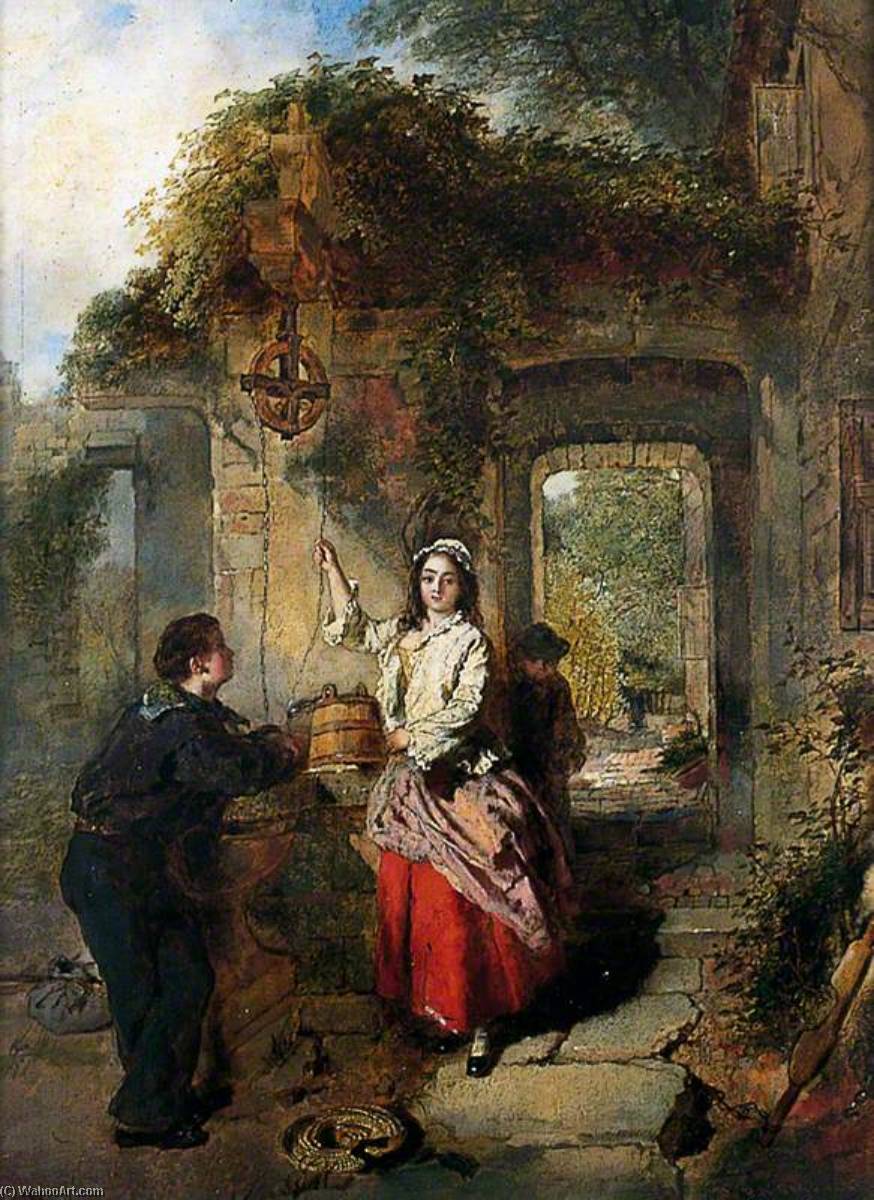 Wikioo.org - The Encyclopedia of Fine Arts - Painting, Artwork by Daniel Pasmore I - Courting at the Well