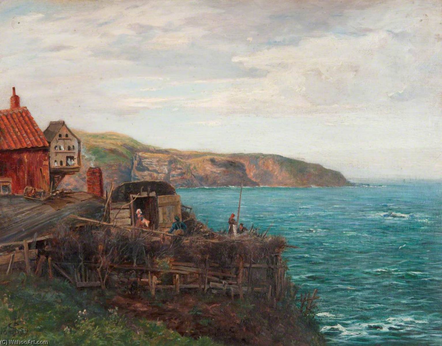 Wikioo.org - The Encyclopedia of Fine Arts - Painting, Artwork by John Stewart - At St Abbs Head, Coldingham