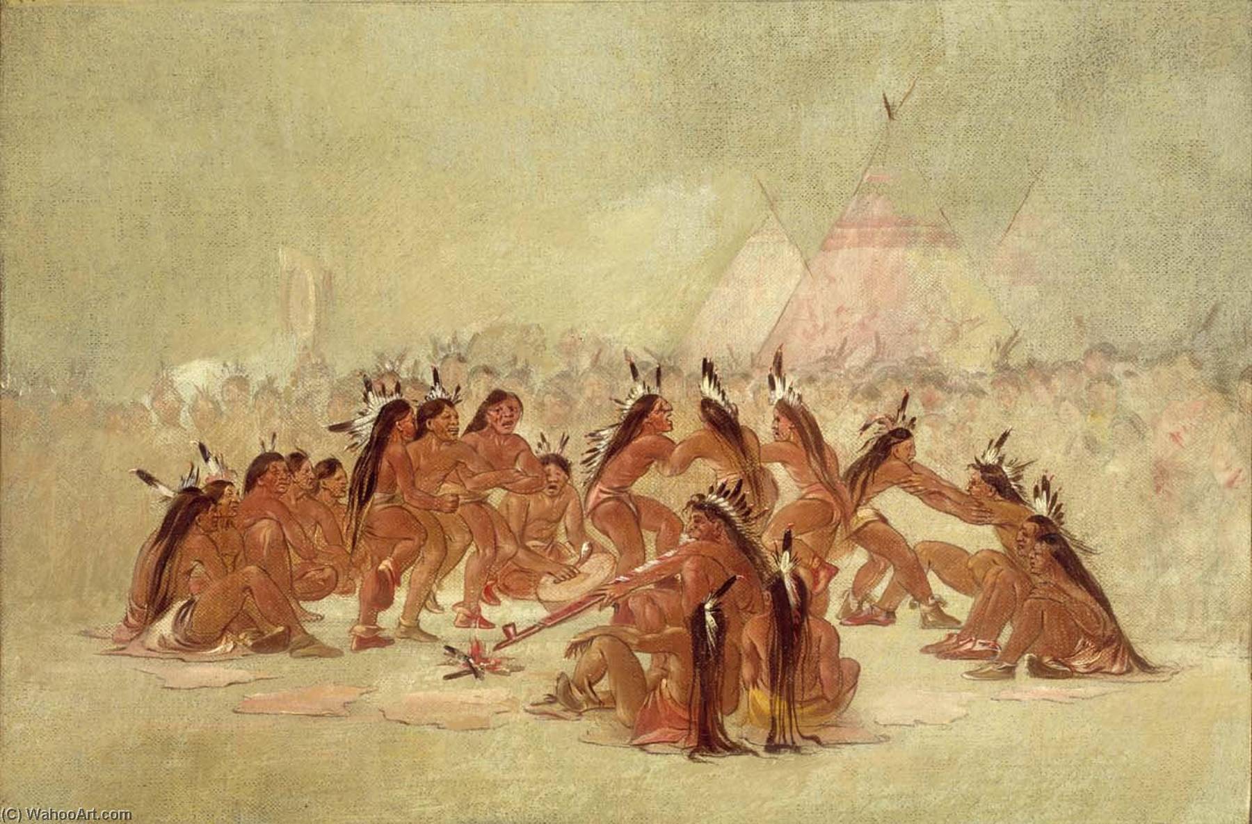 Ритуальные танцы мужчин племени. Джордж Кэтлин 19 век. Джордж Кэтлин индейцы. Картины индейцев Северной Америки Джордж Кэтлин. Джордж Кэтлин инициация.
