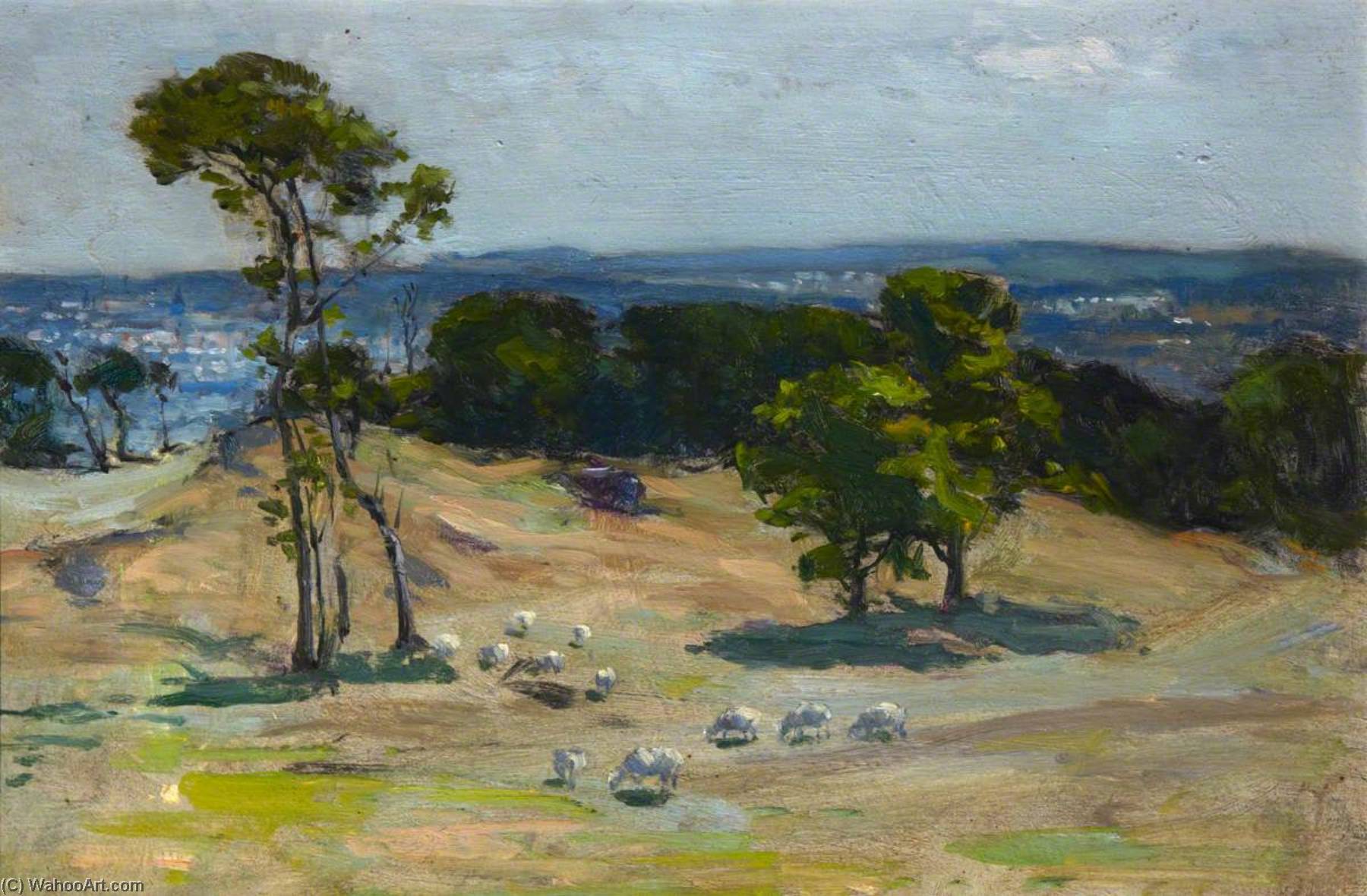 Wikioo.org - The Encyclopedia of Fine Arts - Painting, Artwork by John Campbell Mitchell - Edinburgh from Corstorphine Hill