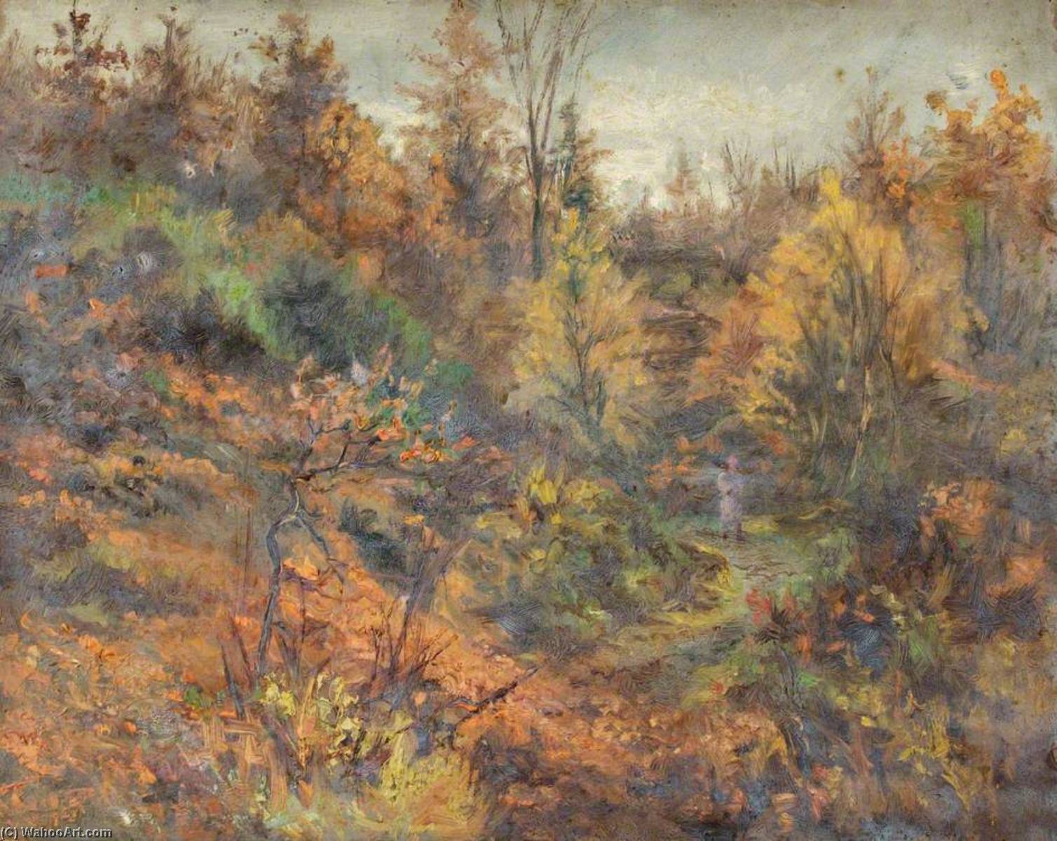 Wikioo.org - The Encyclopedia of Fine Arts - Painting, Artwork by William Henry Hope - Autumn, Croham Hurst, Croydon, Surrey, North Side