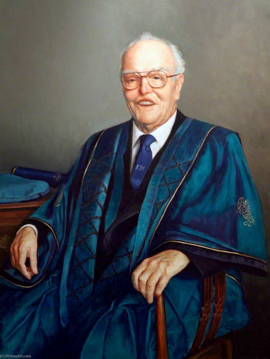 Wikioo.org - The Encyclopedia of Fine Arts - Painting, Artwork by Charles William Oliver - Sir John Moores (1896–1993), CBE, DL, Second Chancellor of Liverpool John Moores University