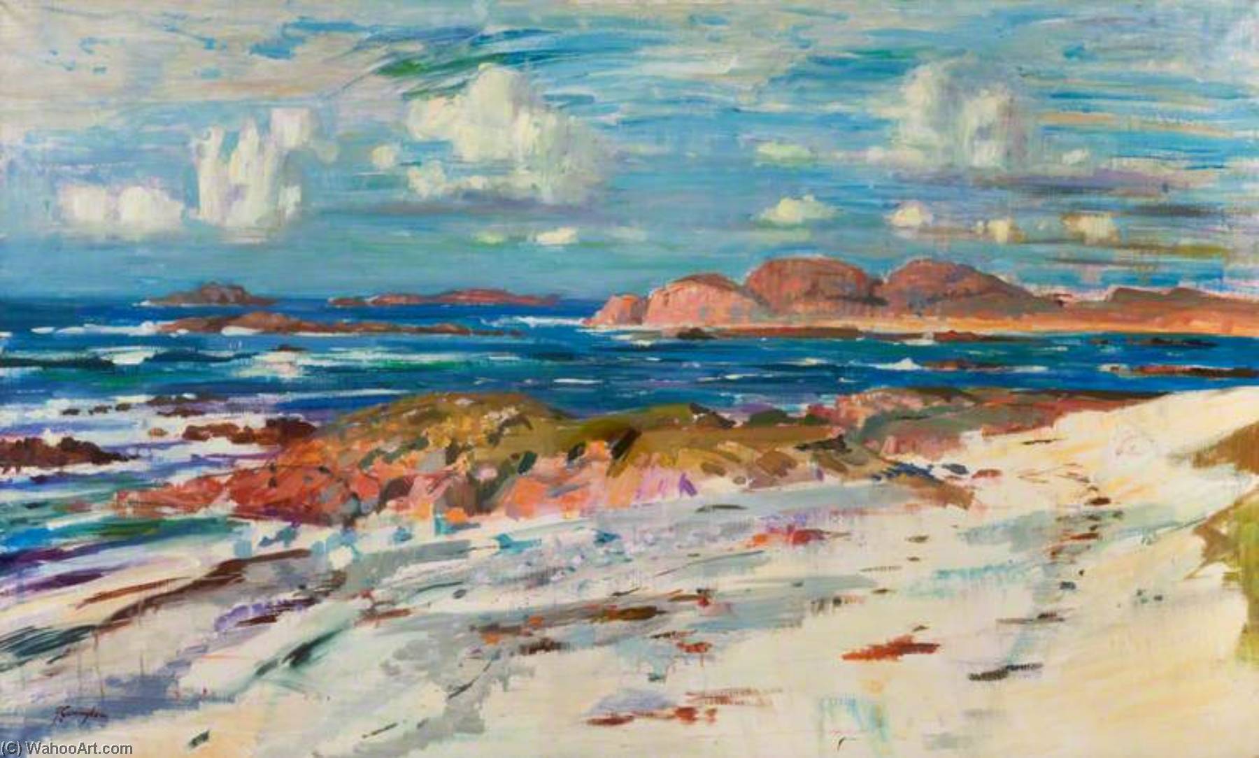 Wikioo.org - The Encyclopedia of Fine Arts - Painting, Artwork by John Cunningham - Scottish West Coast Shore