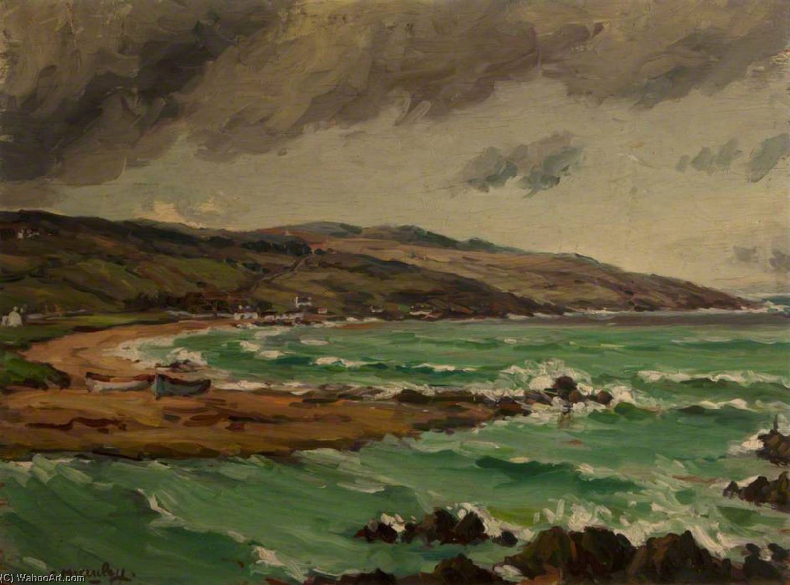 Wikioo.org - The Encyclopedia of Fine Arts - Painting, Artwork by Charles J Mcauley - Stormy Seascape