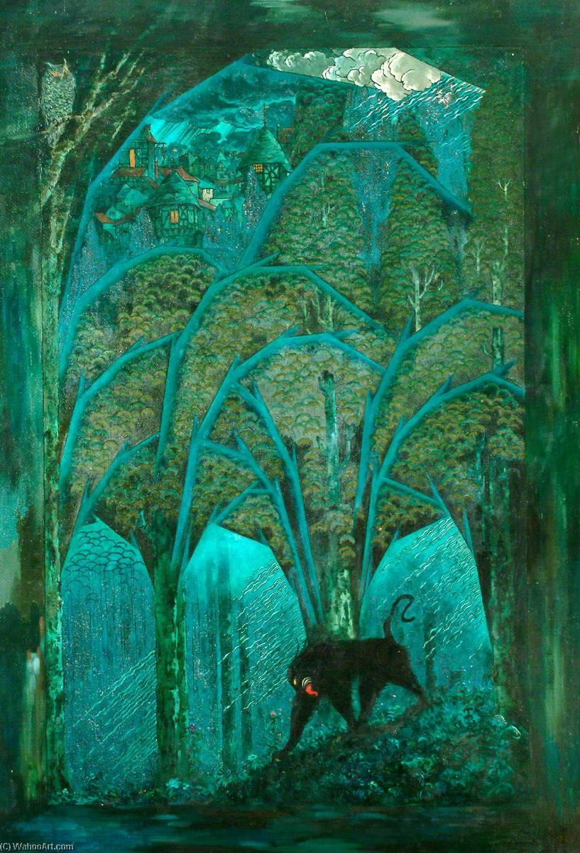 Wikioo.org - The Encyclopedia of Fine Arts - Painting, Artwork by Sidney Herbert Sime - Woods and Dark Animals