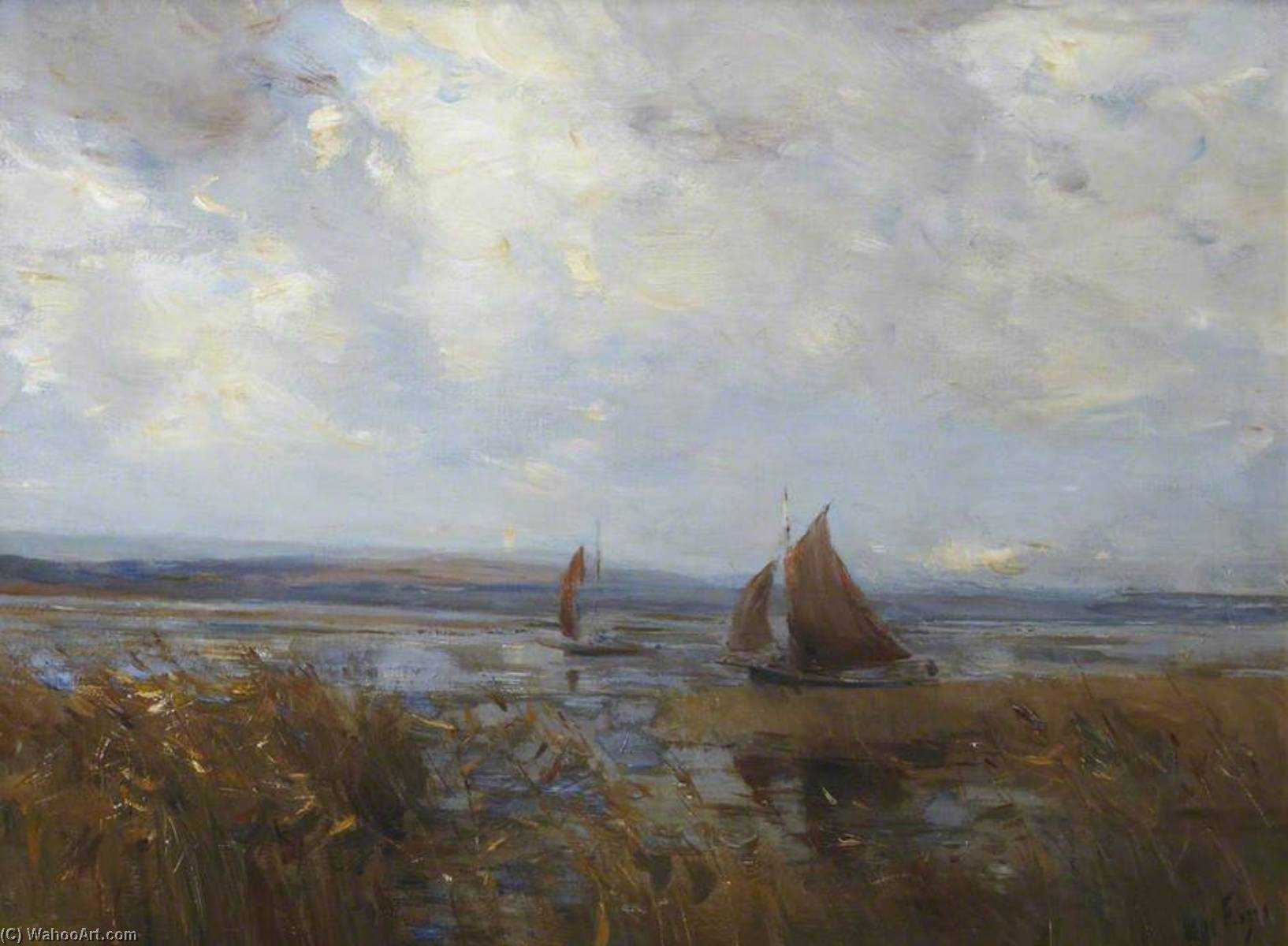 Wikioo.org - The Encyclopedia of Fine Arts - Painting, Artwork by William Miller Frazer - Morning, Newburgh on Tay