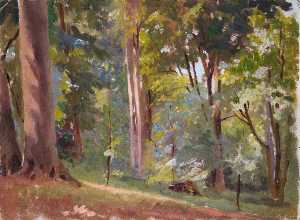 Stillness in the Forest (verso)