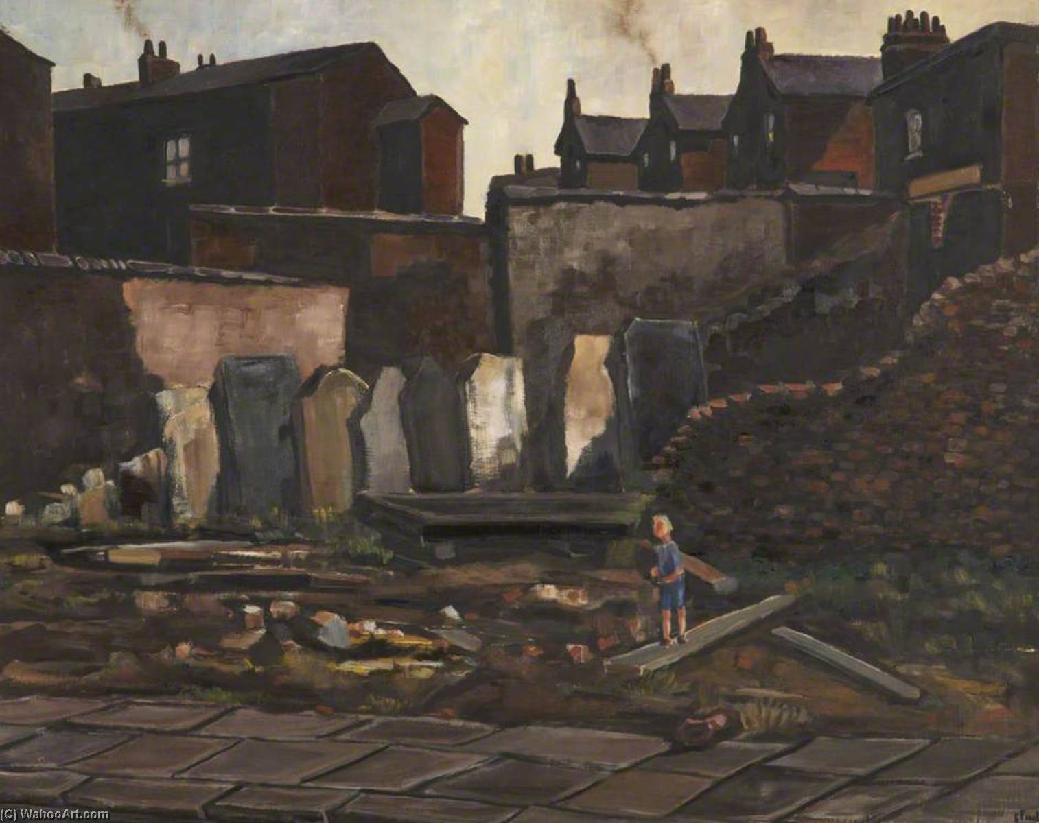Wikioo.org - The Encyclopedia of Fine Arts - Painting, Artwork by Edward William Finley - Brindle Heath, Jewish Cemetery