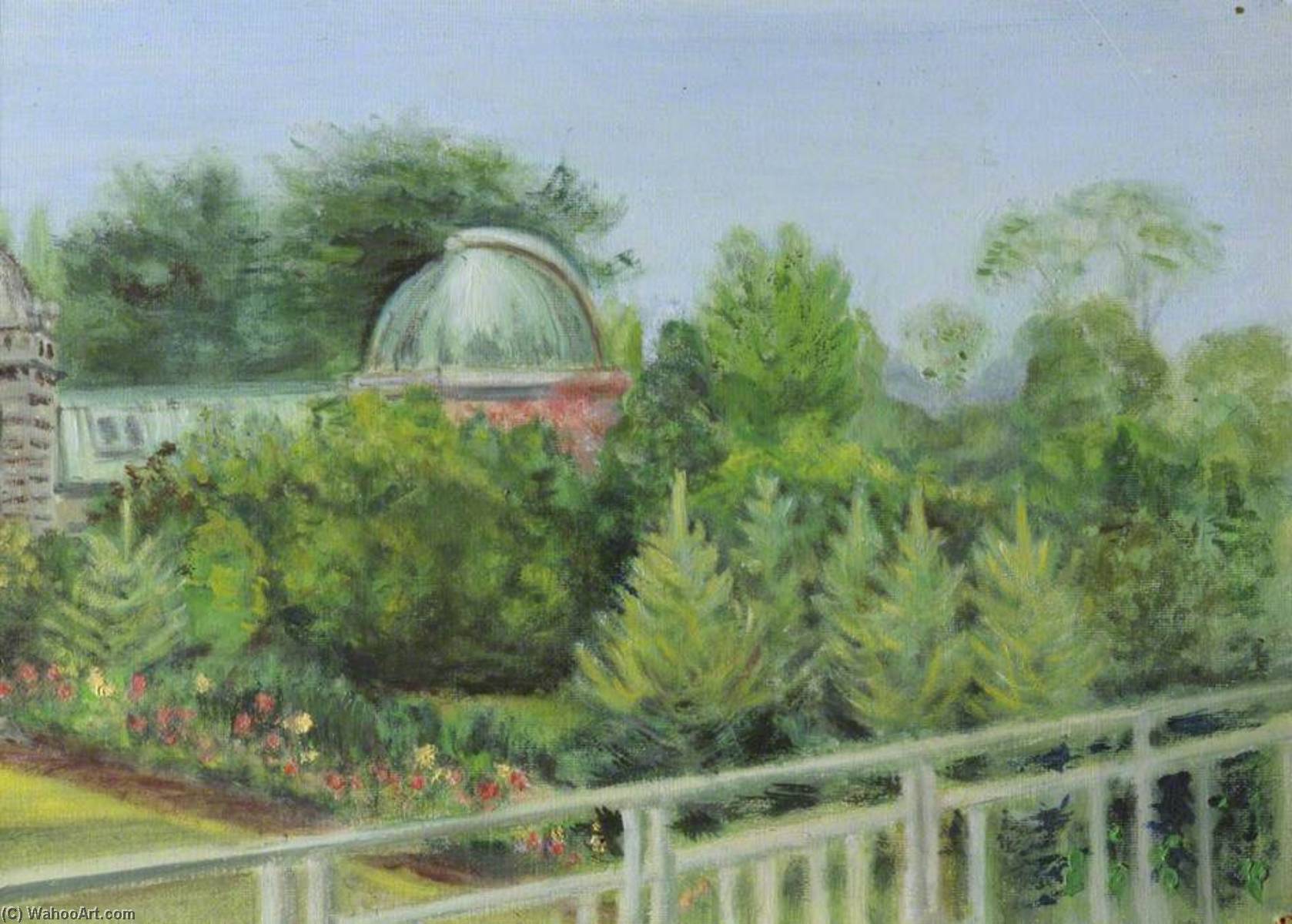 Wikioo.org - The Encyclopedia of Fine Arts - Painting, Artwork by Cyril Norman Hinshelwood - The Observatory Gardens, The Parks, Oxford (formerly the view from the Professor's office)