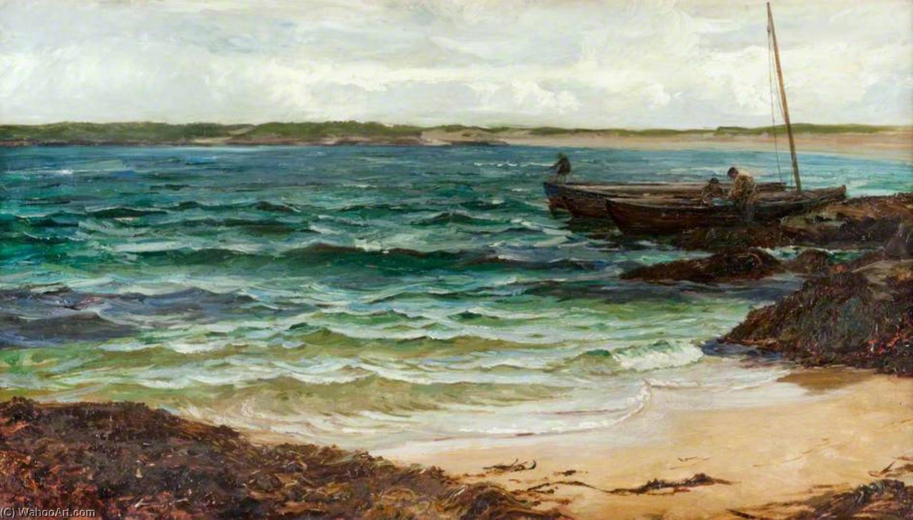 Wikioo.org - The Encyclopedia of Fine Arts - Painting, Artwork by Colin Hunter - On the West Coast of Scotland