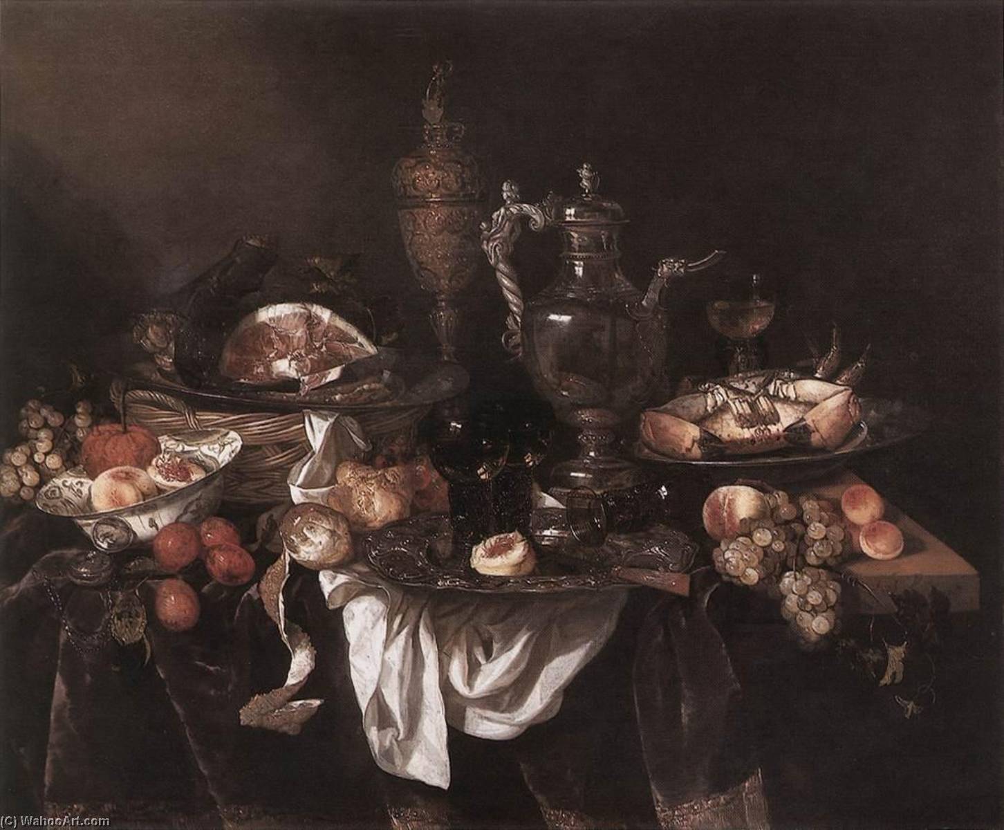 Wikioo.org - The Encyclopedia of Fine Arts - Painting, Artwork by Abraham Hendriksz Van Beijeren - Banquet Still Life