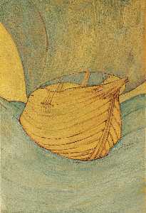 Edward Coley Burne-Jones - THE SHIP DESIGN IN THREE TINTS OF GOLD
