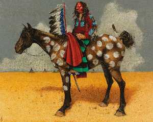 Indian Astride Spotted Pony