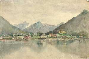 Sitka from the Islands, Showing Russian Castle, 1888
