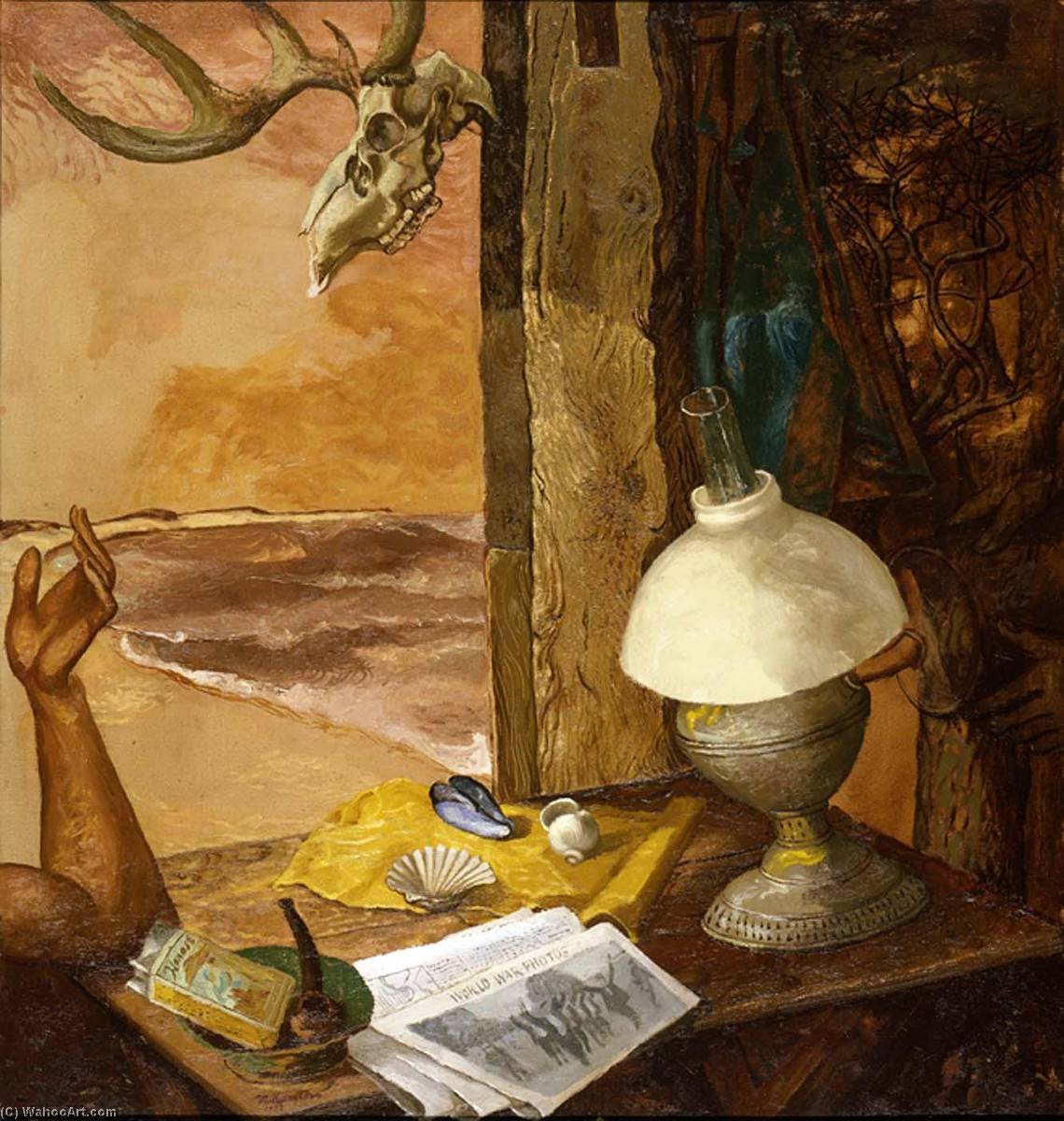 Wikioo.org – L'Enciclopedia delle Belle Arti - Pittura, Opere di Morris Kantor - la meditazione in tempo crepuscolo