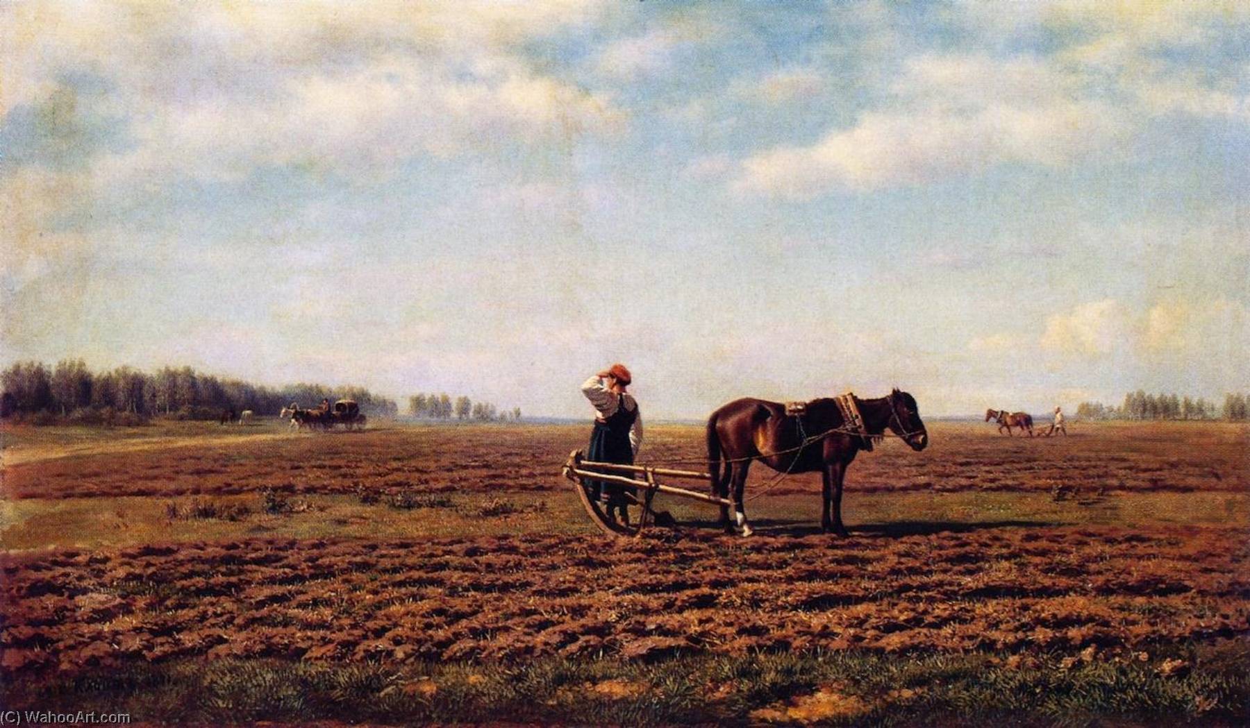 Русское вспаханное поле. Клодт «на пашне»(1872).