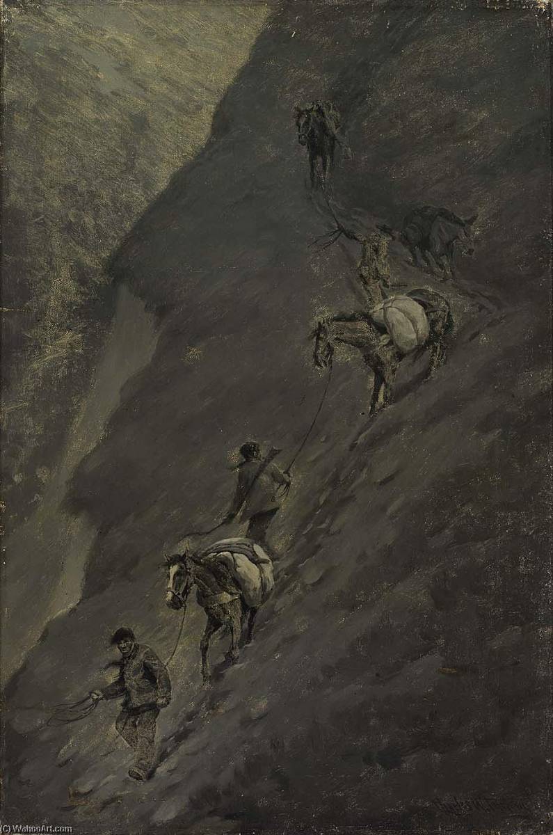 Wikoo.org - موسوعة الفنون الجميلة - اللوحة، العمل الفني Charles Wellington Furlong - Indians of the Furlong Expedition