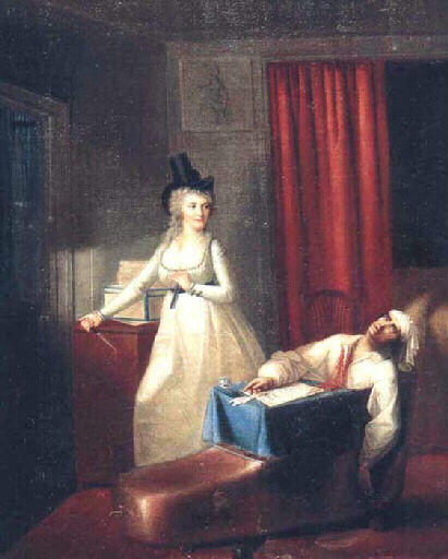 Wikioo.org - The Encyclopedia of Fine Arts - Painting, Artwork by Jean Jacques Hauer - Mort de Marat