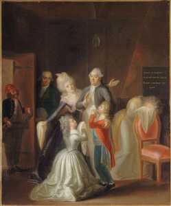 Les adieux de Louis XVI à sa famille, le 20 janvier 1793