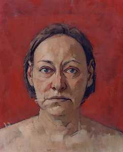 Self Portrait (red background)