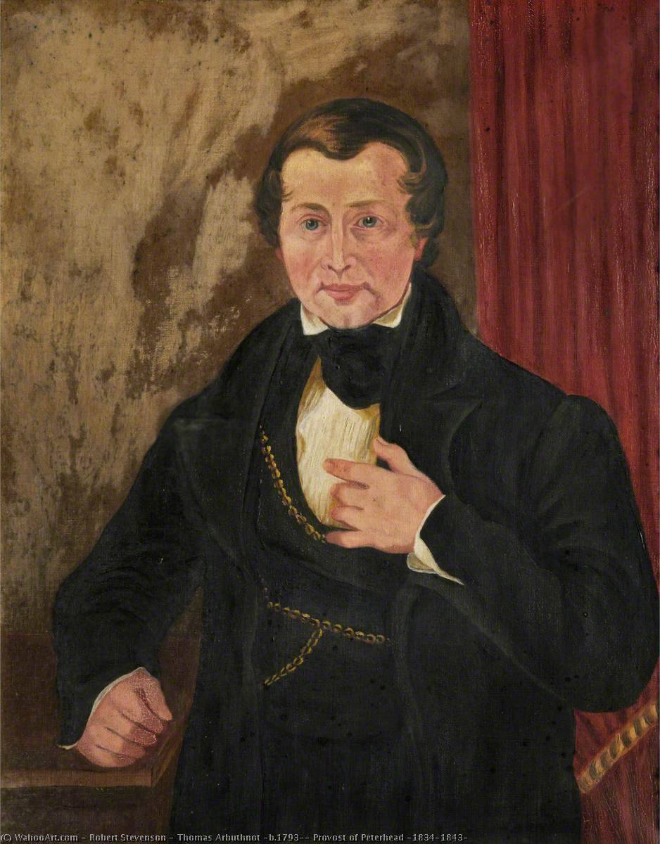 Wikioo.org - The Encyclopedia of Fine Arts - Painting, Artwork by Robert Stevenson - Thomas Arbuthnot (b.1793), Provost of Peterhead (1834–1843)