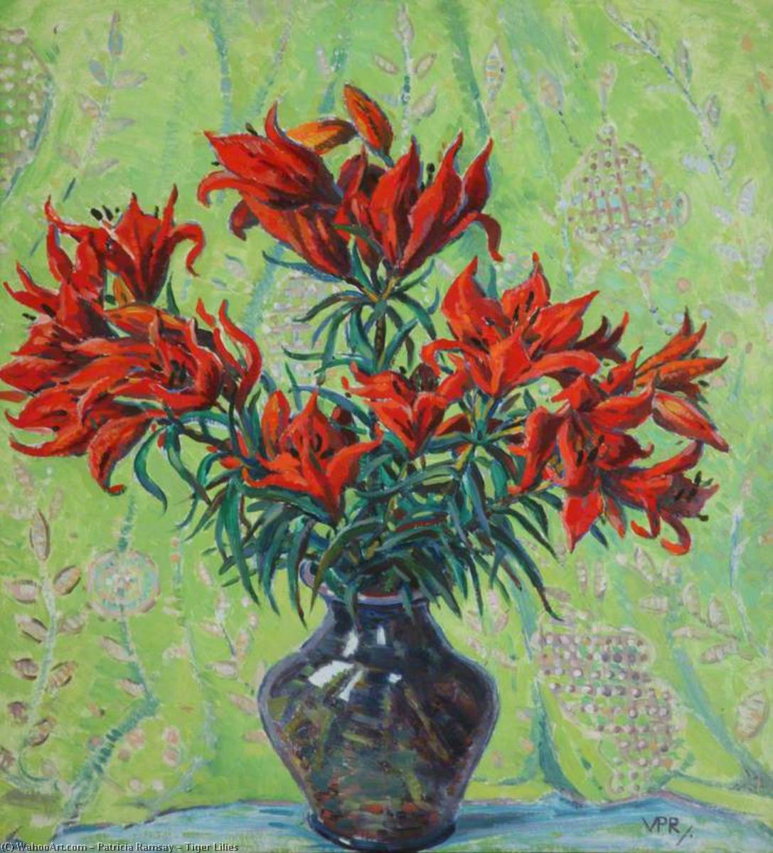 Wikioo.org - The Encyclopedia of Fine Arts - Painting, Artwork by Patricia Ramsay - Tiger Lilies