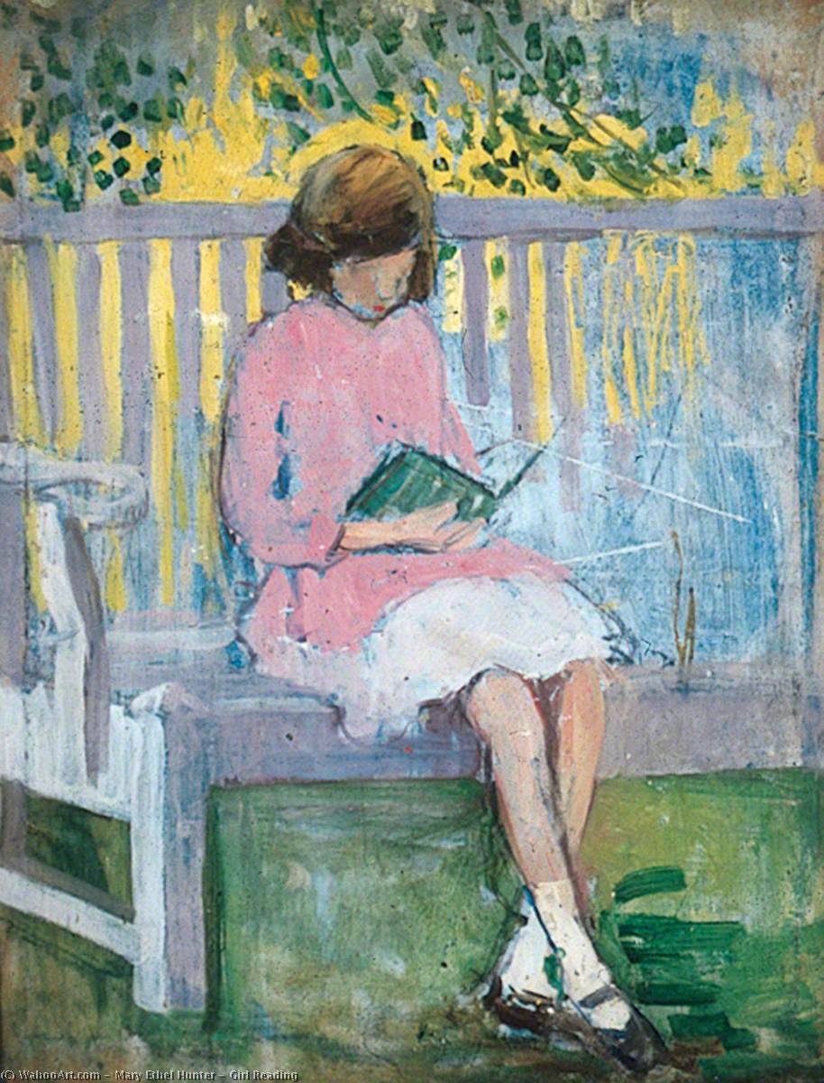 Wikioo.org - The Encyclopedia of Fine Arts - Painting, Artwork by Mary Ethel Hunter - Girl Reading