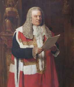 Hardinge Stanley Giffard (1823–1921), Earl of Halsbury (copy of John Collier)