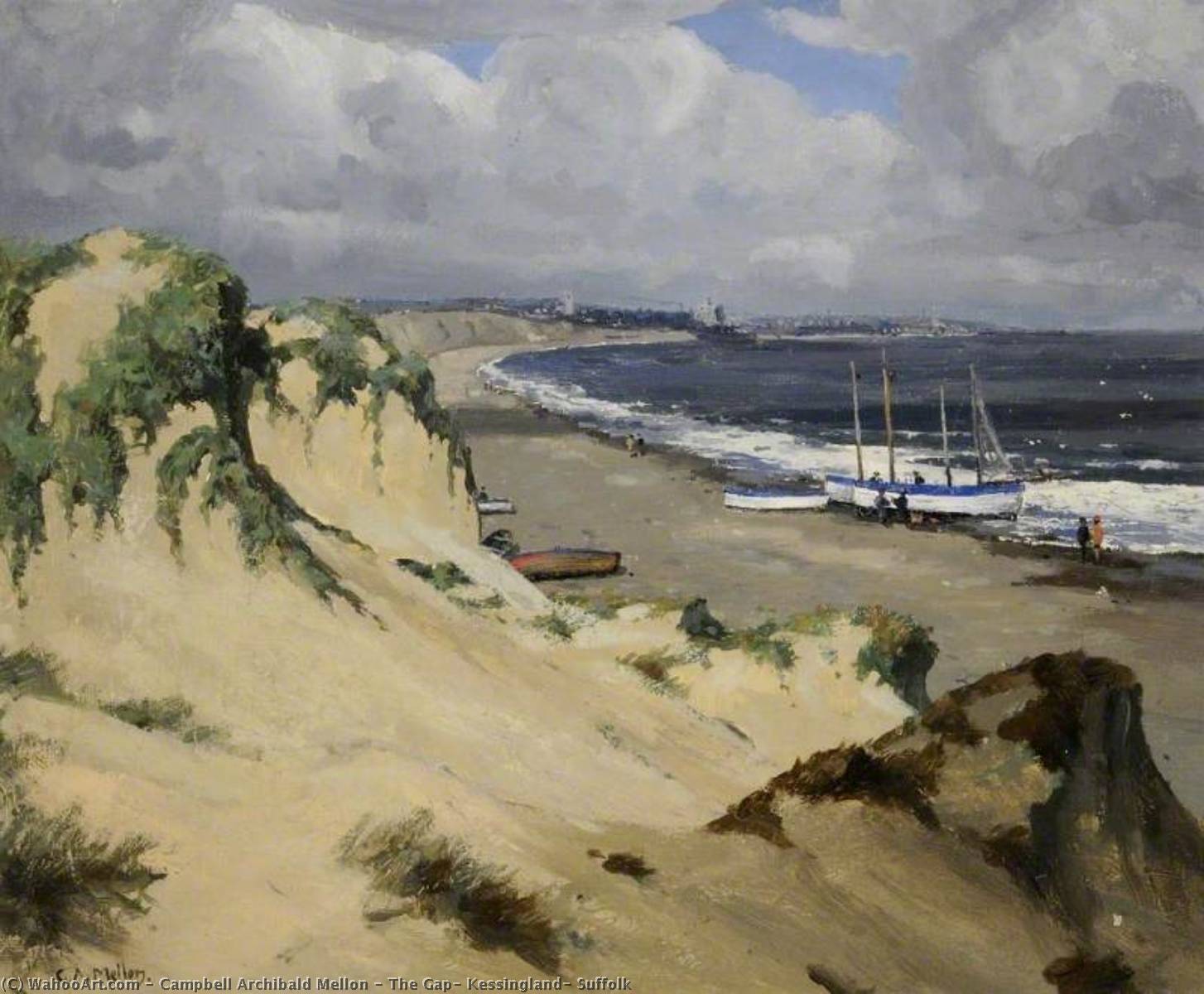 Wikioo.org - The Encyclopedia of Fine Arts - Painting, Artwork by Campbell Archibald Mellon - The Gap, Kessingland, Suffolk